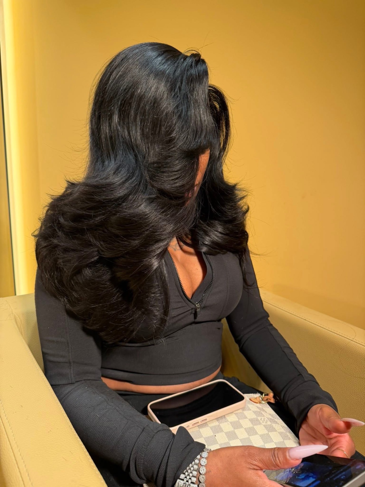 Layered blowout, back view